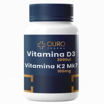 Vitamina D3 2000ui com Vitamina K2 MK7 60 ou 120 cápsulas