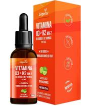 VITAMINA D3 2000UI + K2 Mk-7 100MCG GOTAS SUBLINGUAL SABOR LIMÃO 20ML BIGENS VITAMINA D3 2000UI + K2 Mk-7 100MCG GOTAS SUBLINGUAL SABOR LIMÃO 20ML BIGENS