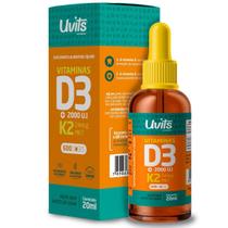 Vitamina D3 2000ui + K24mcg 20ml - 600 Doses UVITS