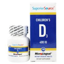 Vitamina D3 400 UI de fonte superior para crianças MicroLingual 100 comprimidos