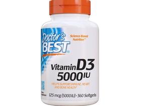 Vitamina D3 5.000UI 125 mcg 360 Cáps Softgel Doctor's Best Vitamina D3 5.000UI 125 mcg 360 Cáps Softgel Doctor's Best