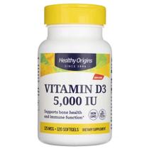 Vitamina D3 5000 IU 120 Softgels 125mcg Importada Healthy Origins