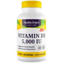 Vitamina D3 5000 IU 120 Softgels 125mcg Importada Healthy Origins Vitamina D3 5000 IU 120 Softgels 125mcg Importada Healthy Origins