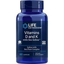 Vitamina D3 5000IU + K1 K2 MK7 210mcg 60 CAPS Life Extension