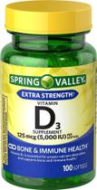 Vitamina d3 5000ui 125mcg (100 caps) spring valley