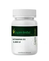 Vitamina D3 5000UI 60 Caps Capim Limão