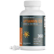Vitamina D3 Bronson 2000 UI 360 Comprimidos Não-OGM