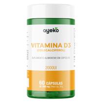 Vitamina D3 (Colecalciferol) 2000 UI 60 Cápsulas - Ayeko