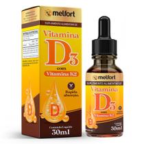 Vitamina D3 com K2 em Gotas 30ml - Melfort