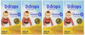 Vitamina D3 Ddrops Baby 400 UI 90 Gotas Pacote com 4