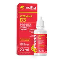 Vitamina D3 gotas sabor framboesa 20ml Maltta