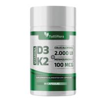 Vitamina D3 + K2 30 Cápsulas de 375mg Tuttiflora Vitamina D3 + K2 30 Cápsulas de 375mg Tuttiflora