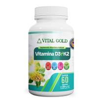 VITAMINA D3 + K2 - 500mg (60 Cápsulas) VITAL GOLD