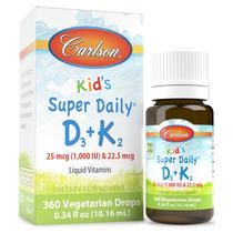 Vitamina D3+K2 Drops Carlson Kid's Super Daily 25mcg/1000UI