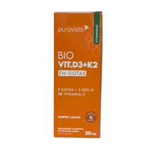 Vitamina D3 + K2 em Gotas 20ml - Puravida
