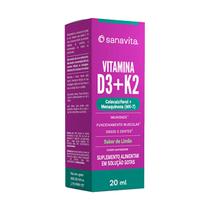 VITAMINA D3+ K2 EM GOTAS 20ml - SANAVITA