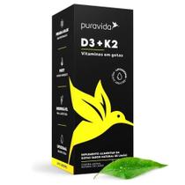 Vitamina D3 + K2 em Gotas Limão 20ml Puravida - PURA VIDA Vitamina D3 + K2 em Gotas Limão 20ml Puravida - PURA VIDA