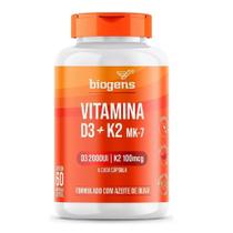 Vitamina D3 + K2 Mk7 60 Softgels Biogens