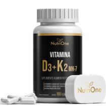 Vitamina D3 + K2 Mk7 Alta Concentração 180 Cáps - Nutrione