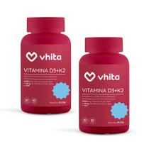 Vitamina D3 K2 MK7 e TCM Com 2000ui de 60 cápsulas Vhita 2 unidades