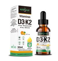 Vitamina D3 K2 Mk7 Rápida Absorção Nutri Salus 30ml Sabor Laranja Vitamina D3 K2 Mk7 Rápida Absorção Nutri Salus 30ml Sabor Laranja