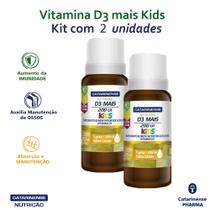 Vitamina D3 Kids em gotas 200ui 20ml Catarinense Pharma Kit 2 unidades