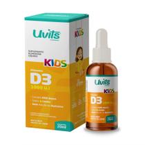Vitamina D3 Kids Uvits 1000 U.I. Liquida em Gotas Sabor Limão 600 Doses