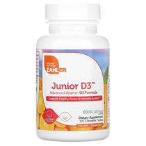 Vitamina D3 mastigável 1000 UI para crianças Zahler Junior D3 (120)