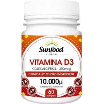 Vitamina d3 sunfood 10000 ui 60 capsulas