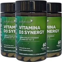 Vitamina D3 Synergy 3 X 60 Cápsulas Puravida