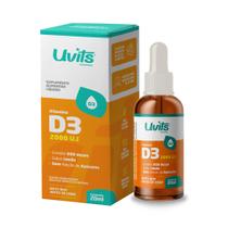 Vitamina D3 Uvits 2000 U.I. Liquida em Gotas Sabor Limão 600 Doses