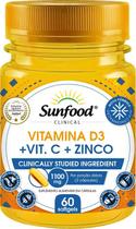 Vitamina D3 + Vit. C + Zinco 1100mg 60 Softgels - Sunfood