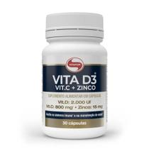 Vitamina D3 + Vit C + Zinco 30 cápsulas - Vitafor Vitamina D3 + Vit C + Zinco 30 cápsulas - Vitafor