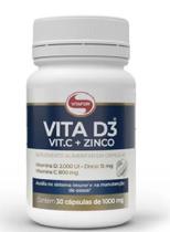 Vitamina D3 + Vitamina C + Zinco Vita D3 + C + Zinco de 1.000 mg com 30 cápsulas-Vitafor