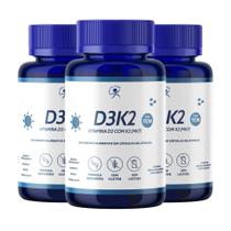 Vitamina D3+vitamina K2 (2000 Ui/65mcg) 180 Cáps (3 Frascos)