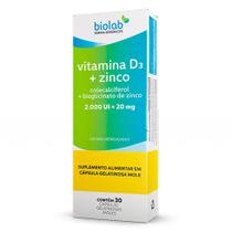 Vitamina d3 + zinco 2000ui/20mg com 30 cápsulas - BIOLAB