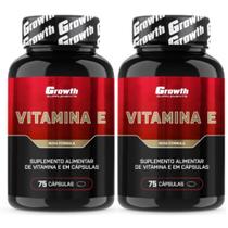 Vitamina E 75 Cápsulas Growth Supplements Kit 2 Potes