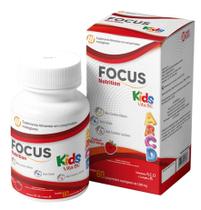 Vitamina Infantil Focus Nutrition Kids Morango 1000Mg 60 Comprimidos Mastigáveis