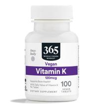 Vitamina K 120mcg 365 Whole Foods 100 Tabletes Importado