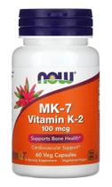 Vitamina K-2 Mk-7 100mcg 60 Cápsulas Vegetais Now Foods