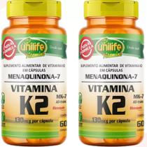 Vitamina K2 120 Capsulas Unilife kit 2 unidades