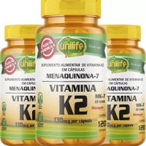 Vitamina K2 120 Capsulas Unilife kit 3 unidades