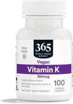 Vitamina K2 120Mcg 365 Whole Foods 100 Tabletes Importado