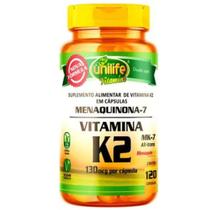 Vitamina K2 135mcg 120 Caps Vegana Mk7 Menaquinona Unilife