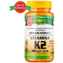 Vitamina K2 135mcg Mk7 Menaquinona 120 Cápsulas - Unilife
