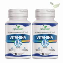Vitamina K2 60 capsulas Kit com 2 unidades Natural Green