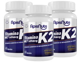 Vitamina K2 60 Cápsulas KIT com 3 Unidade