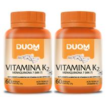 Vitamina K2 60cps (1 ao dia) Duom Kit 2 Frascos Vitamina K2 60cps (1 ao dia) Duom Kit 2 Frascos