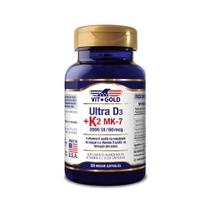 Vitamina K2 60mcg + Vitamina D3 2000UI Vitgold 60 caps.