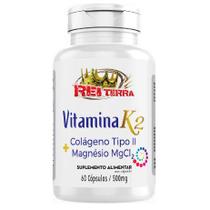 Vitamina K2 + Colágeno Tipo 2 + Magnésio 60 Cápsulas - Rei Terra